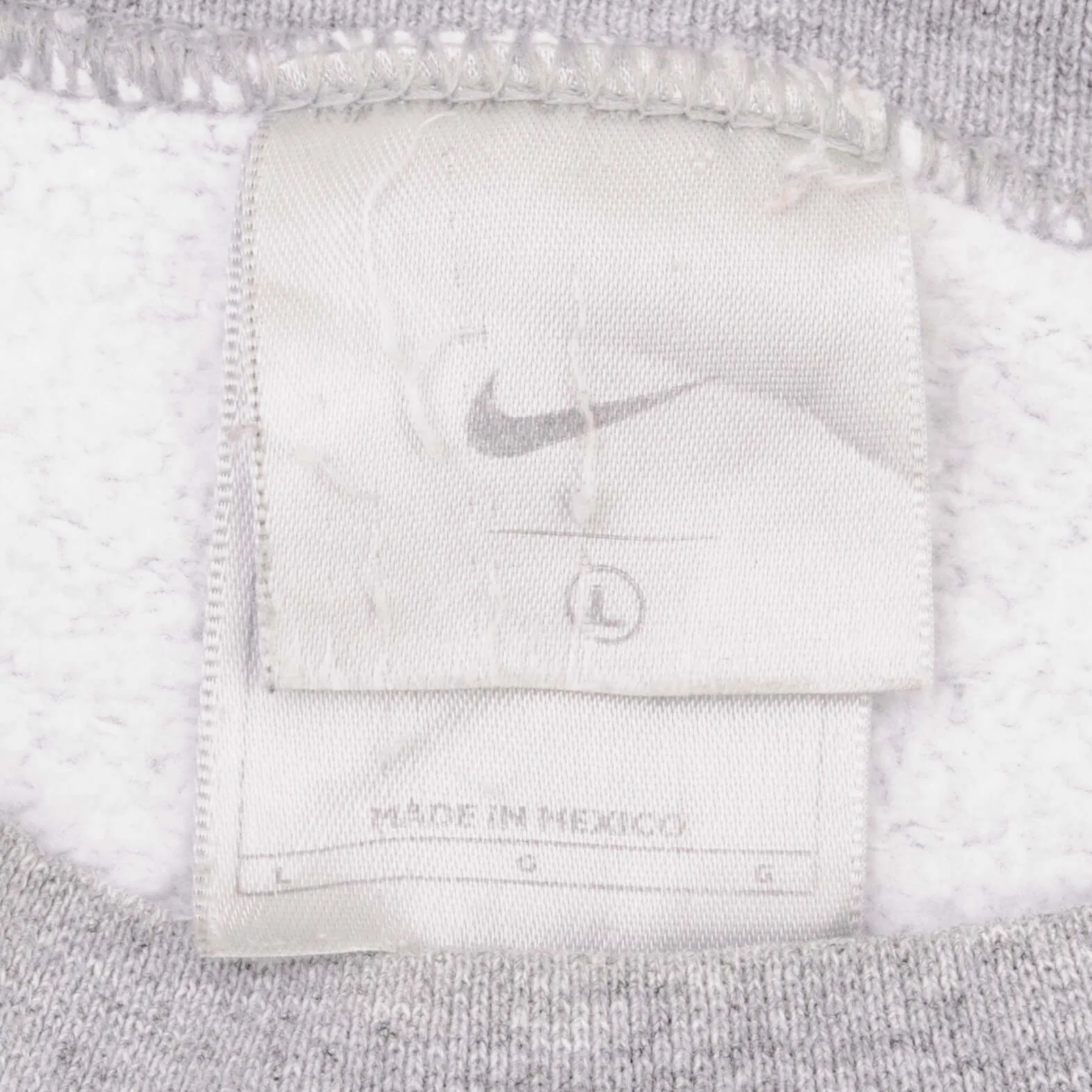 VINTAGE NIKE CLASSIC SWOOSH GREY SWEATSHIRT 2000S SIZE LARGE