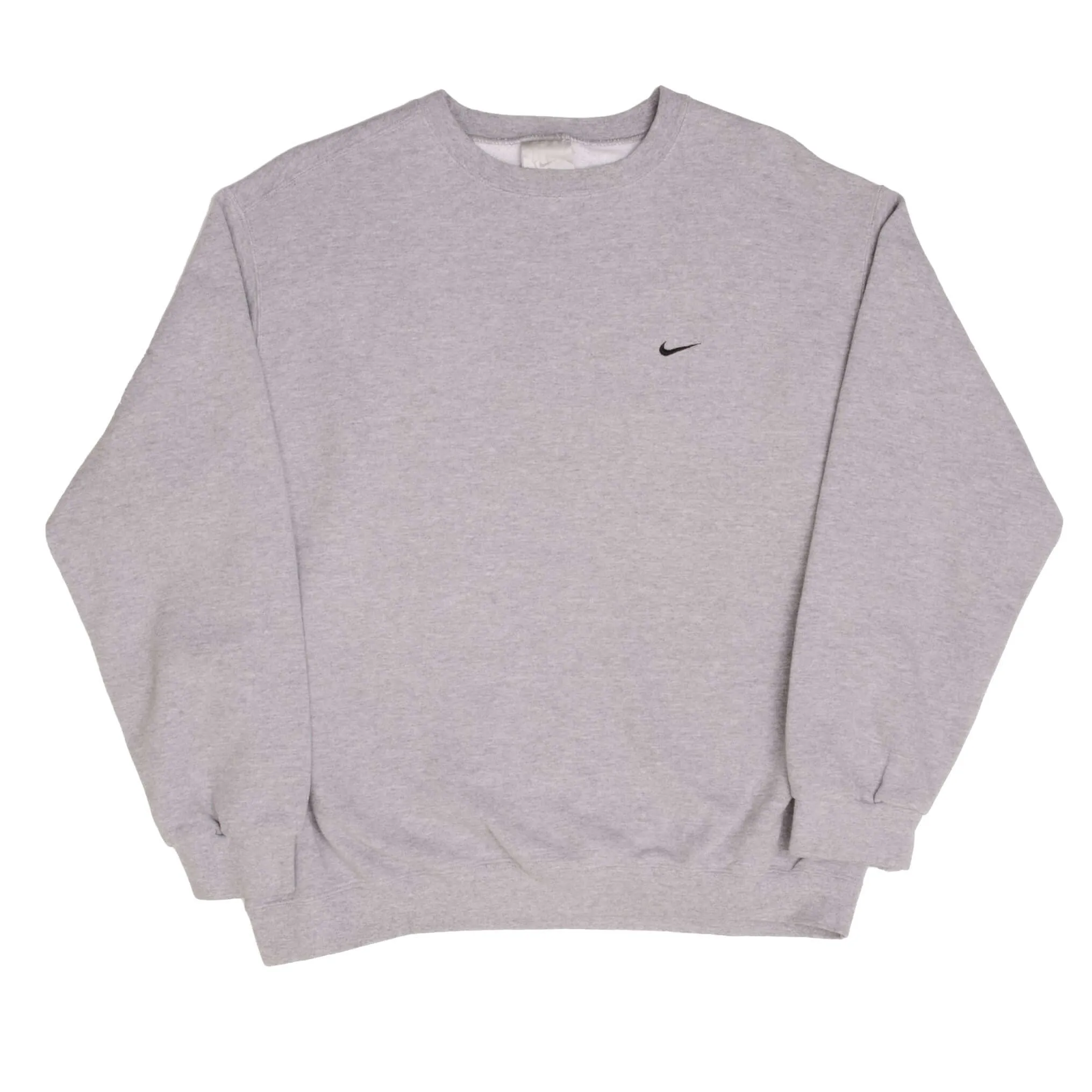 VINTAGE NIKE CLASSIC SWOOSH GREY SWEATSHIRT 2000S SIZE LARGE