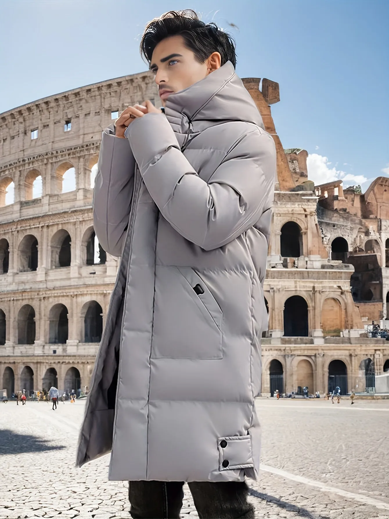 Warm Black Padded Winter Jacket With hood For Men | Ideal for Winter Activities