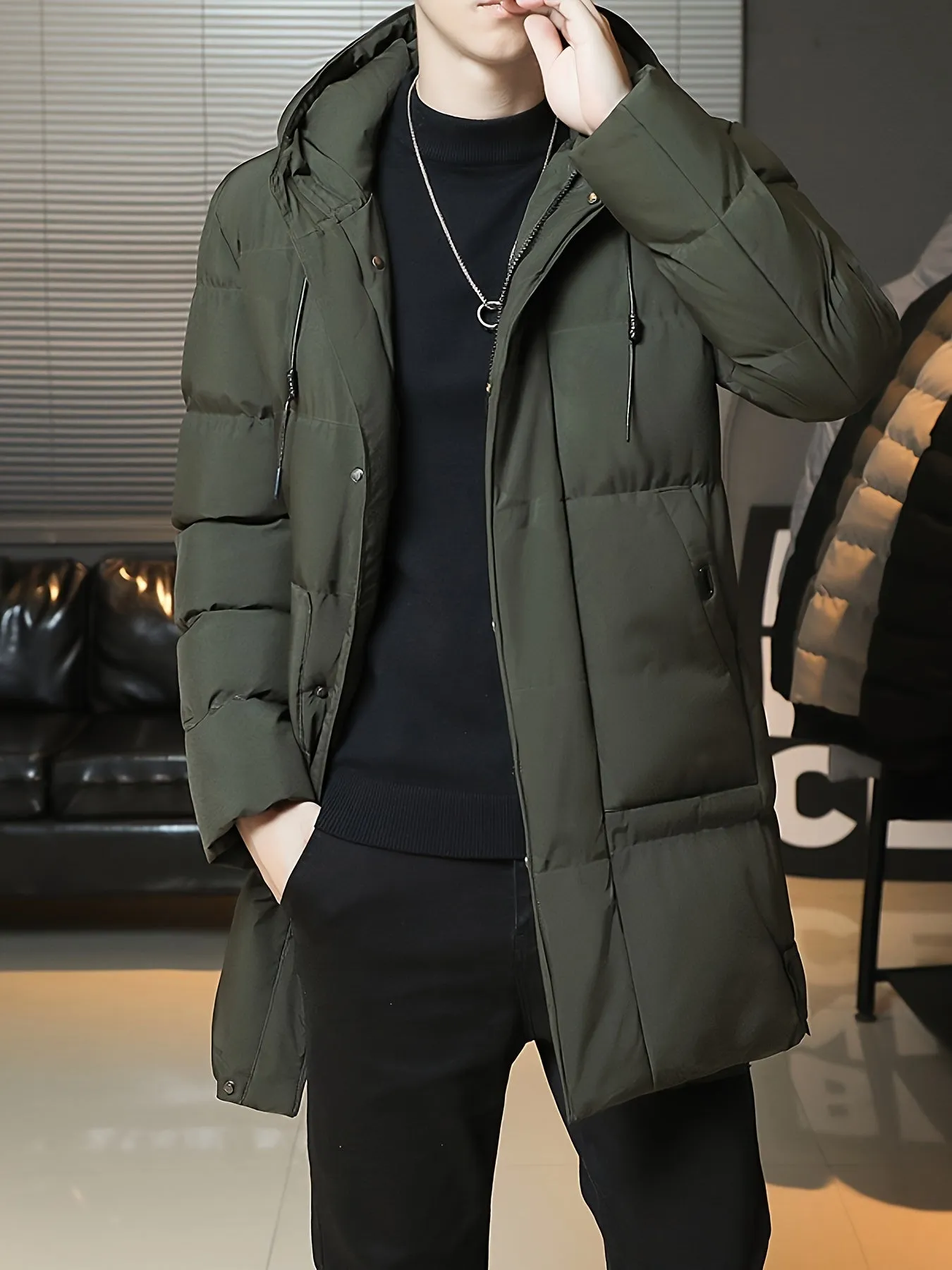 Warm Black Padded Winter Jacket With hood For Men | Ideal for Winter Activities