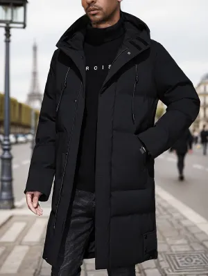 Warm Black Padded Winter Jacket With hood For Men | Ideal for Winter Activities