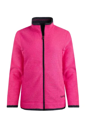 Weird Fish 16 Begonia Pink Ariana Eco Full Zip Grid Fleece