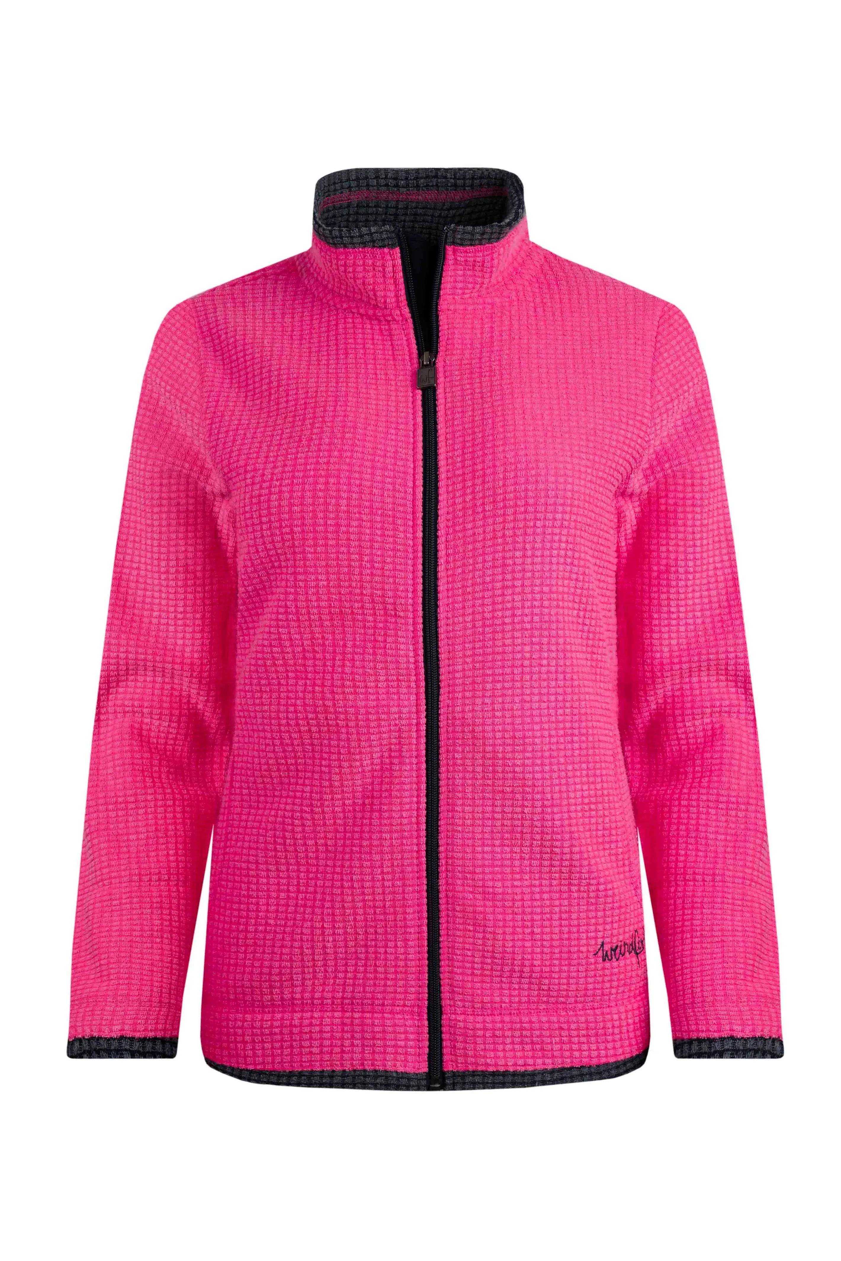 Weird Fish 16 Begonia Pink Ariana Eco Full Zip Grid Fleece