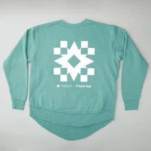 Winter Star, Winter Quilt Block Sweatshirt - XL