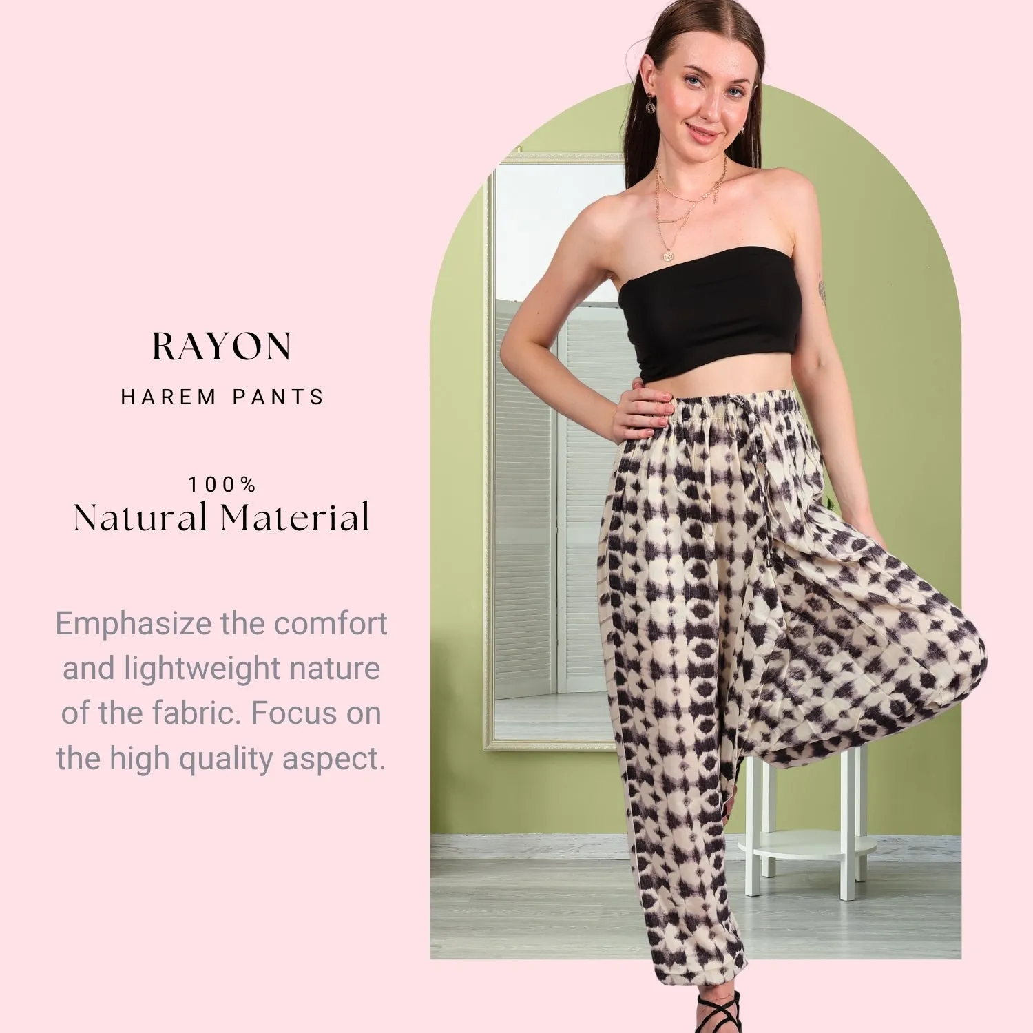 Women's Boho Harem Pants – Trendy Convertible Pants for Yoga & Beach