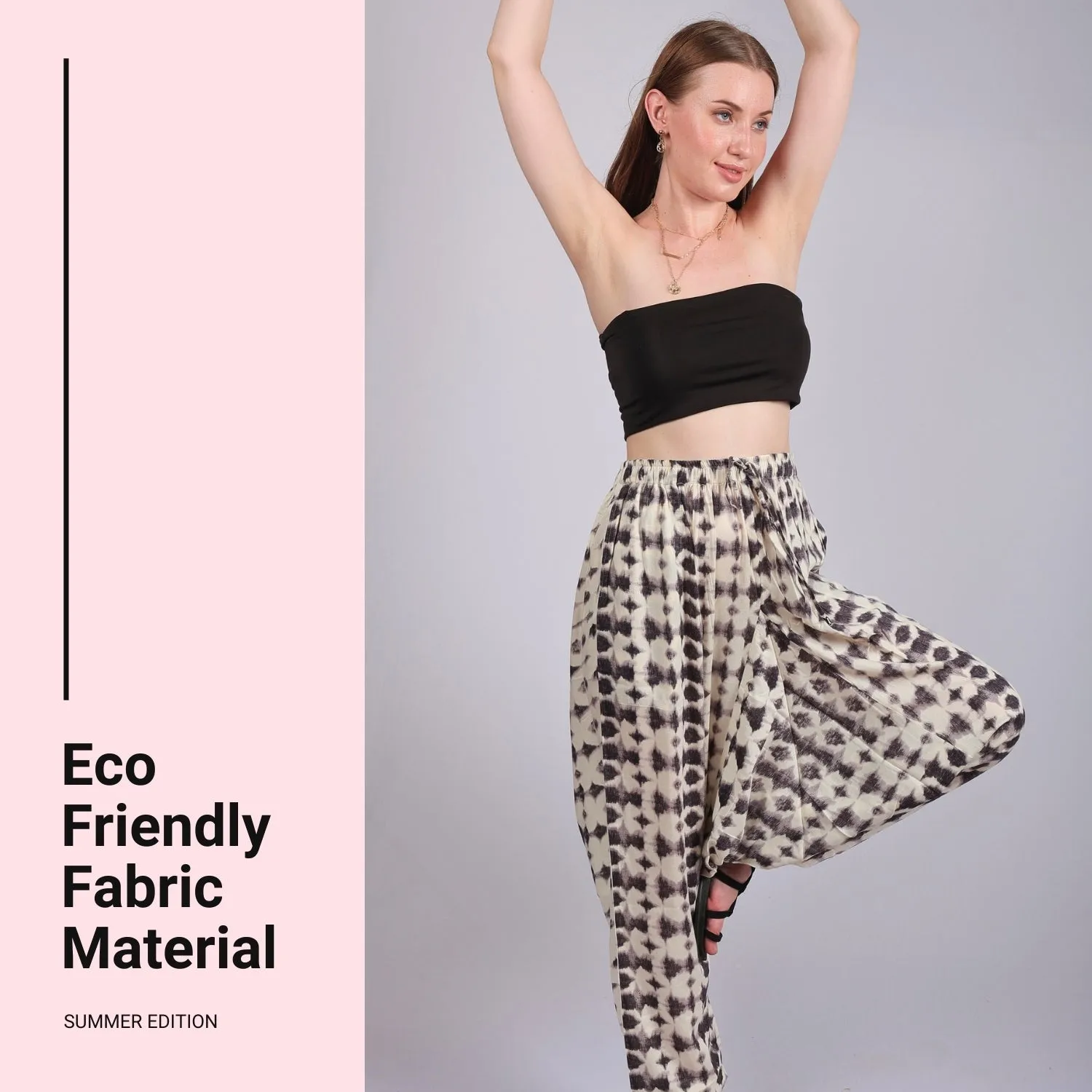 Women's Boho Harem Pants – Trendy Convertible Pants for Yoga & Beach